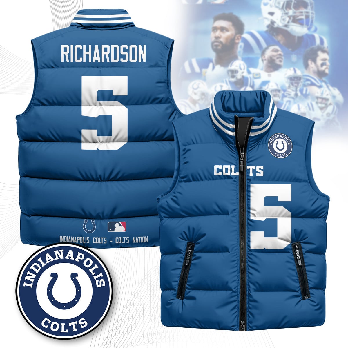 Indianapolis Colts Unisex Puffer Vest