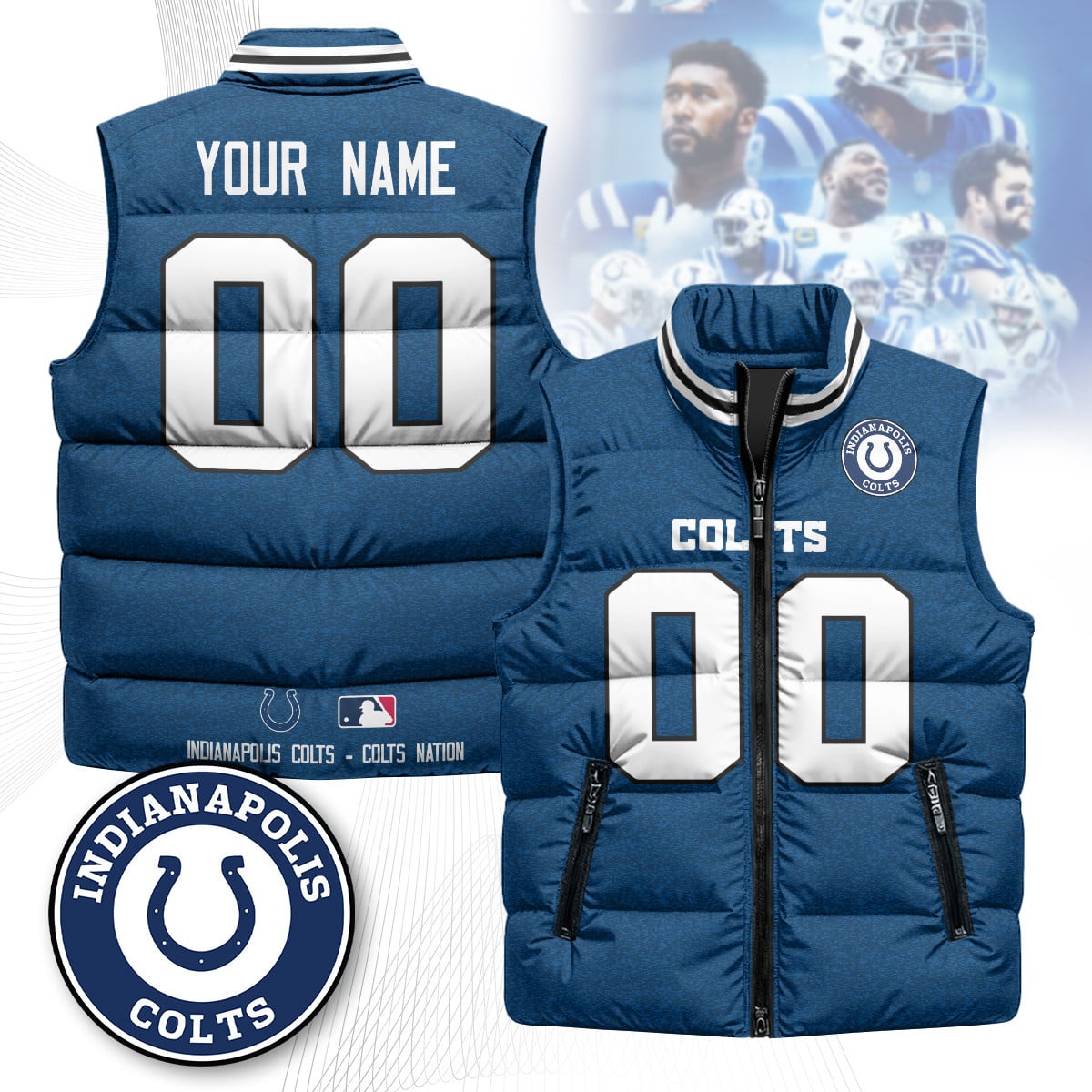Indianapolis Colts Unisex Puffer Vest