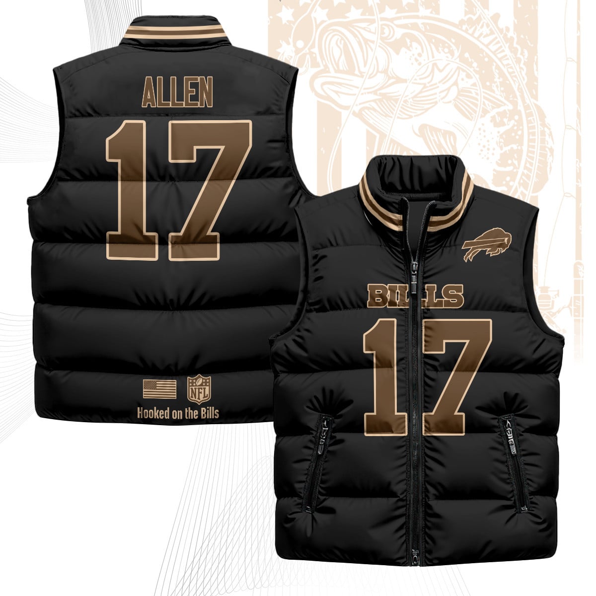 Buffalo Bills Fishing Unisex Puffer Vest