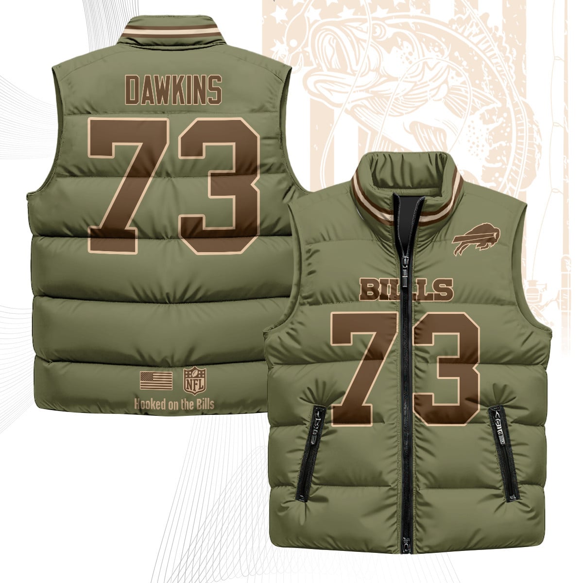 Buffalo Bills Fishing Unisex Puffer Vest