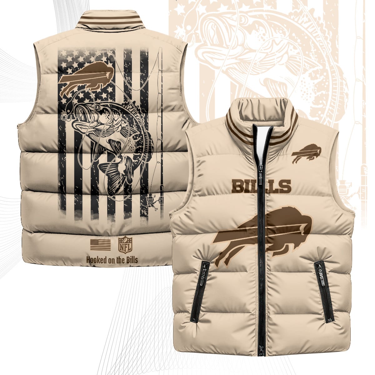 Buffalo Bills Fishing Unisex Puffer Vest