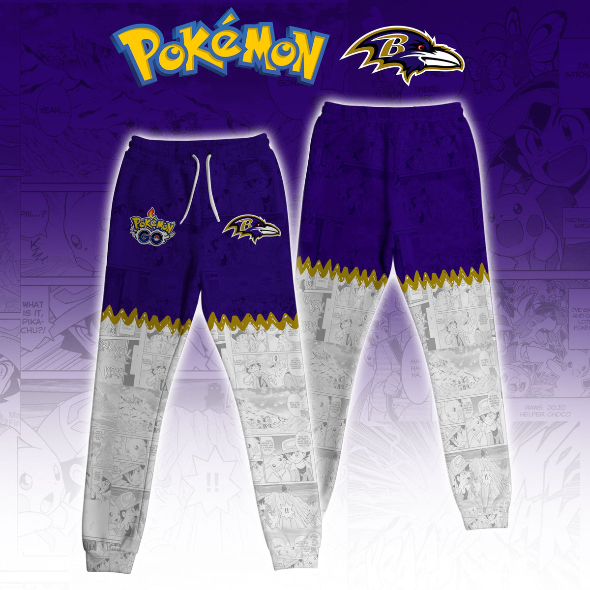 .BAL Ravens Special Pokemon Limited Edition Hoodie