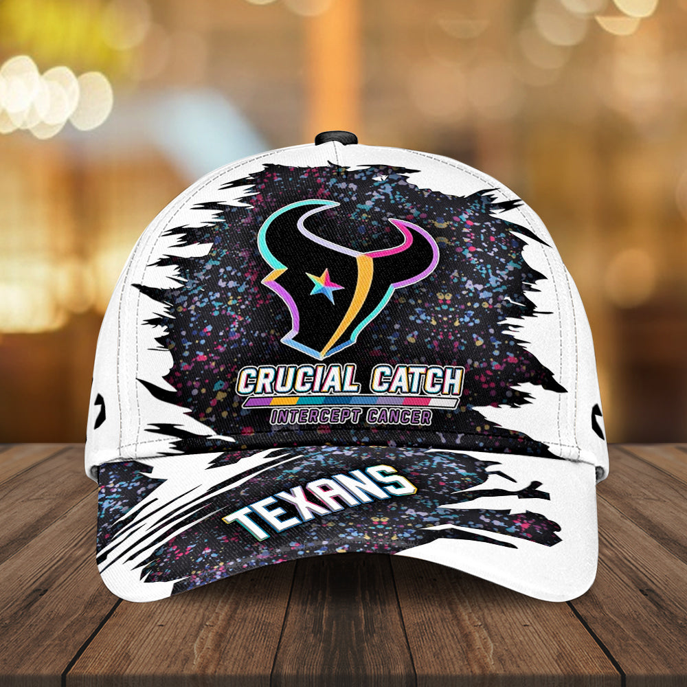 Houston Texans x Crucial Catch Intercept Cancer Classic Cap