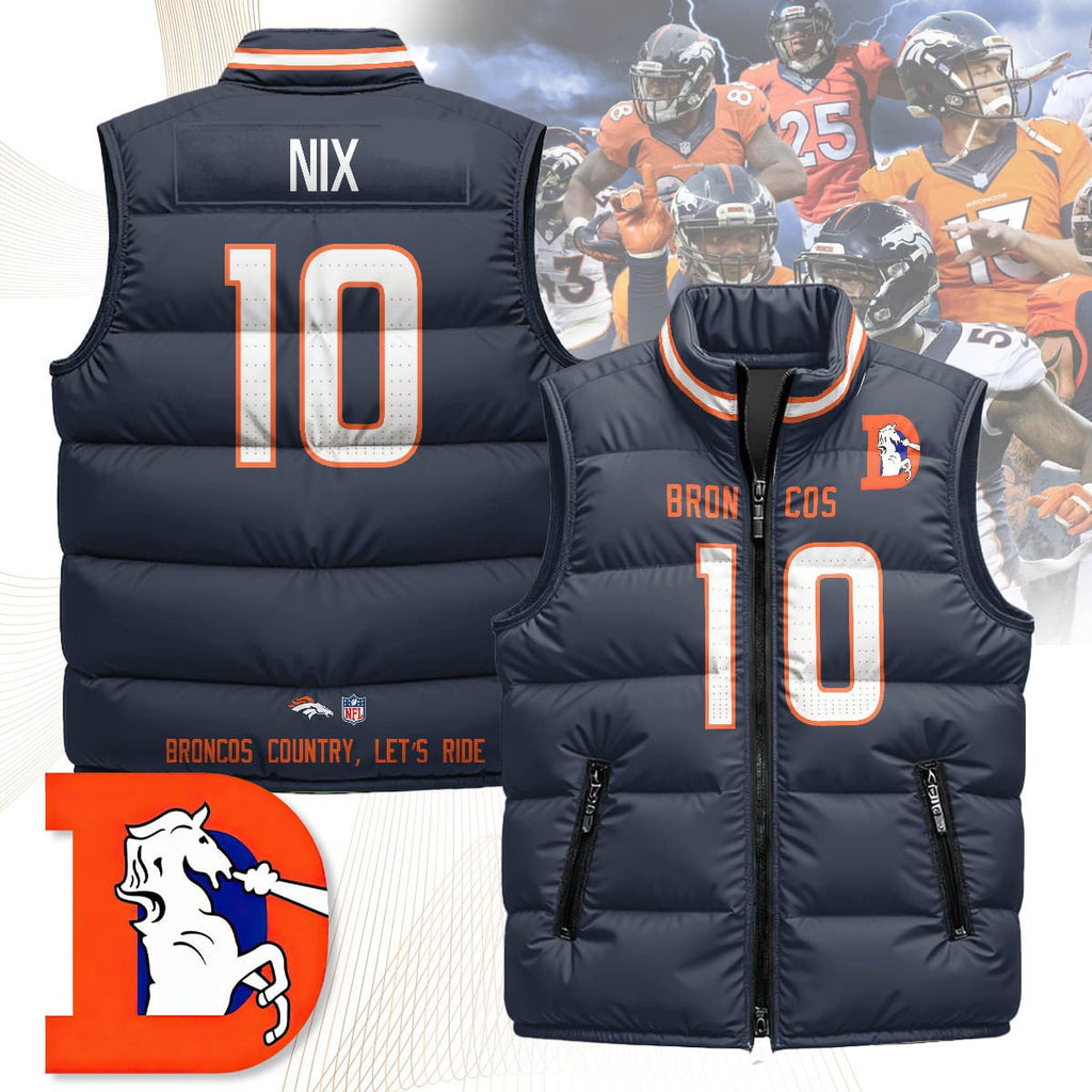 Denver Broncos Unisex Puffer Vest