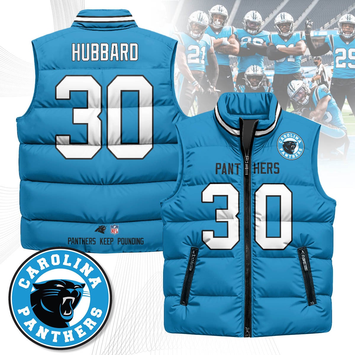 Carolina Panthers Unisex Puffer Vest