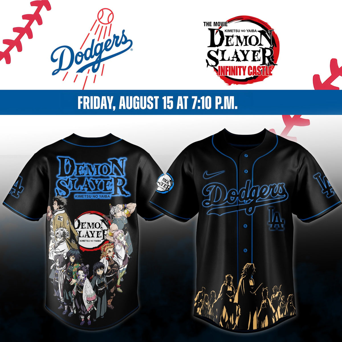 LA Dodgers _ Demon Slayer Jersey 2025