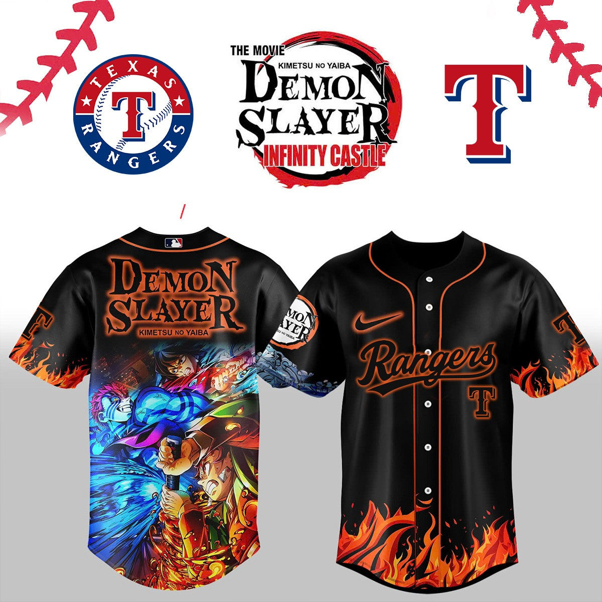 Texas Rangers _ Limited Edition Demon Slayer Jersey 2025