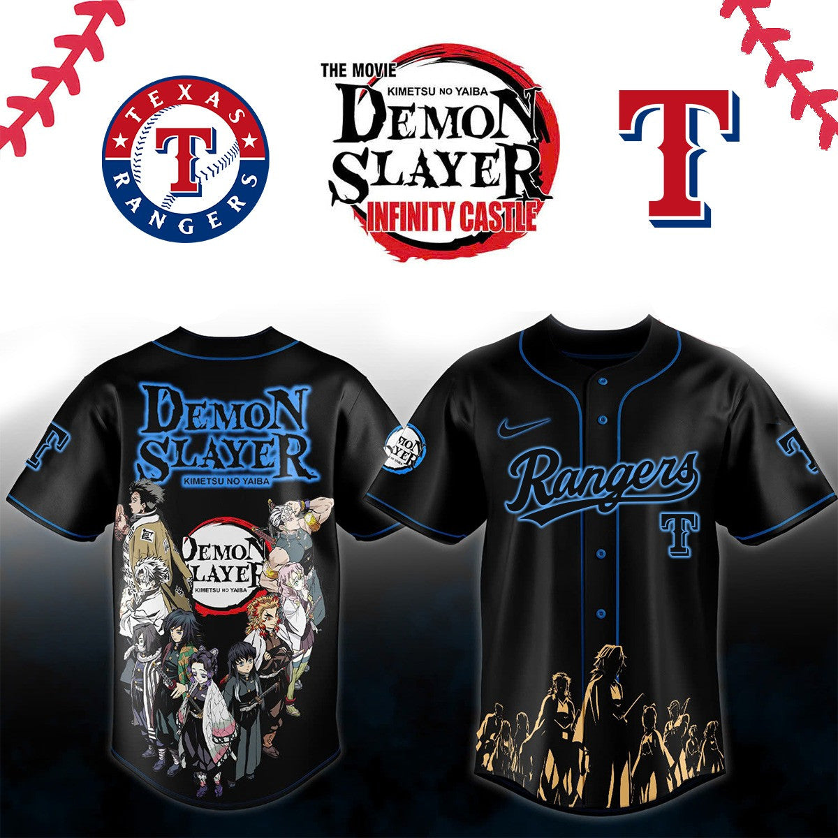 Texas Rangers _ Limited Edition Demon Slayer Jersey 2025