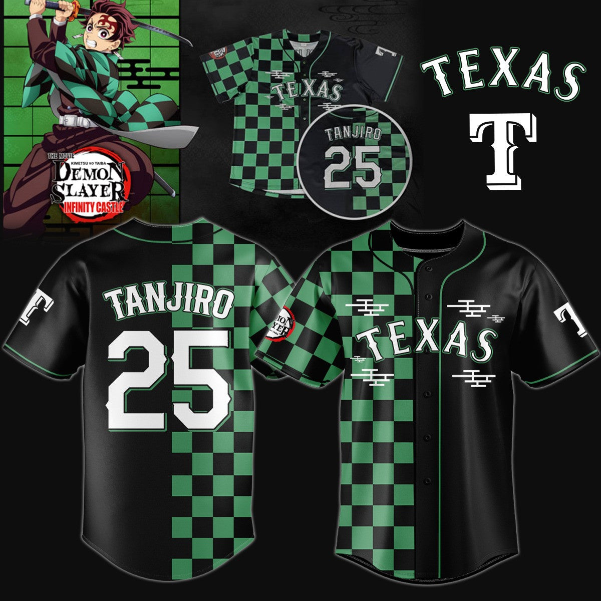 Texas Rangers _ Limited Edition Demon Slayer Jersey 2025