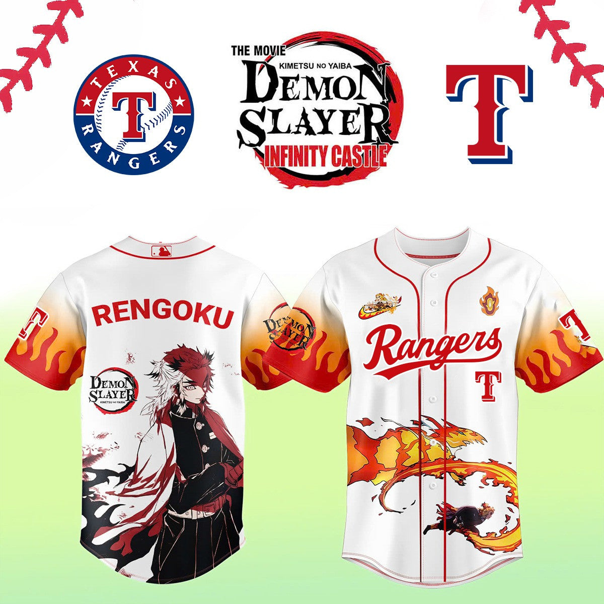 Texas Rangers _ Limited Edition Demon Slayer Jersey 2025