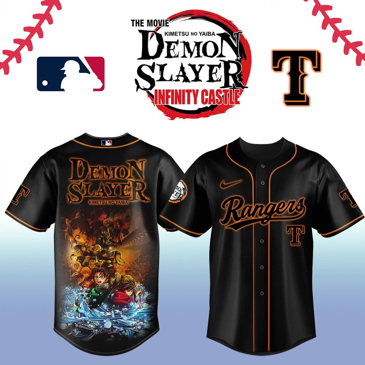 Texas Rangers _ Limited Edition Demon Slayer Jersey 2025