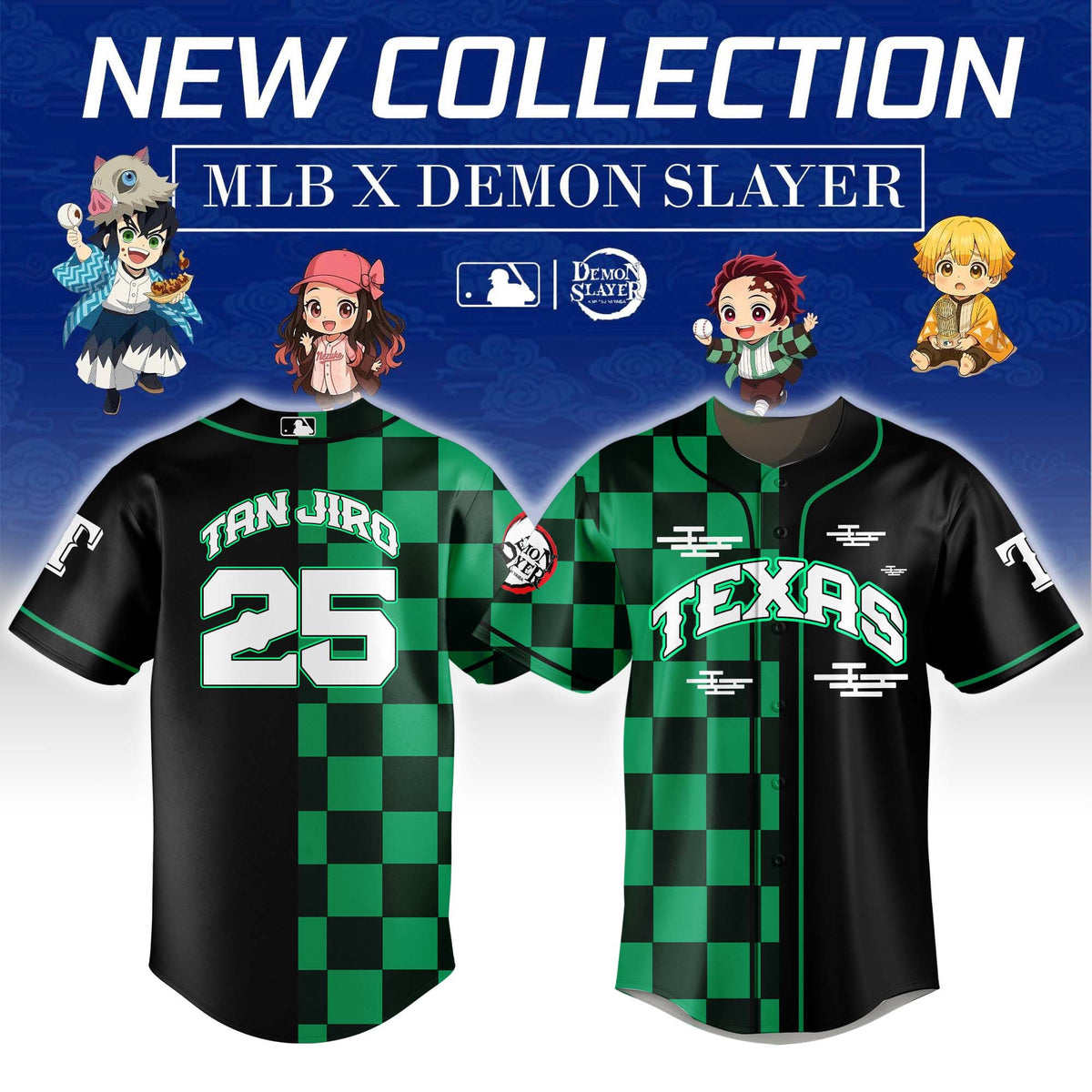 Texas Rangers _ Limited Edition Demon Slayer Jersey 2025