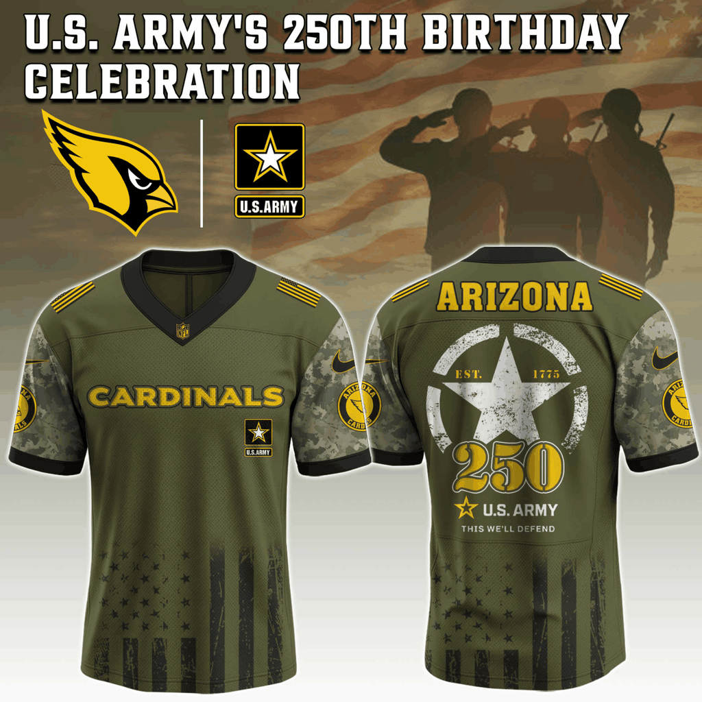 Arizona Cardinals NFL x U.S. ARMY'S 250TH Birthday Special Edition Jersey