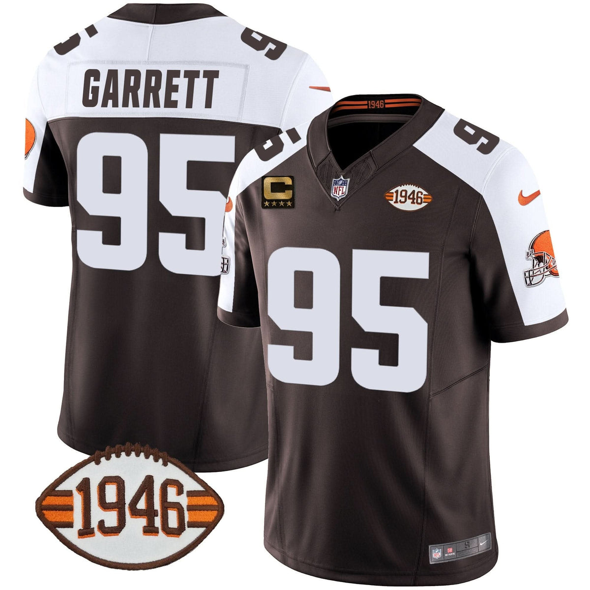 Browns 1946 75th Anniversary Patch Jersey - All Stitched