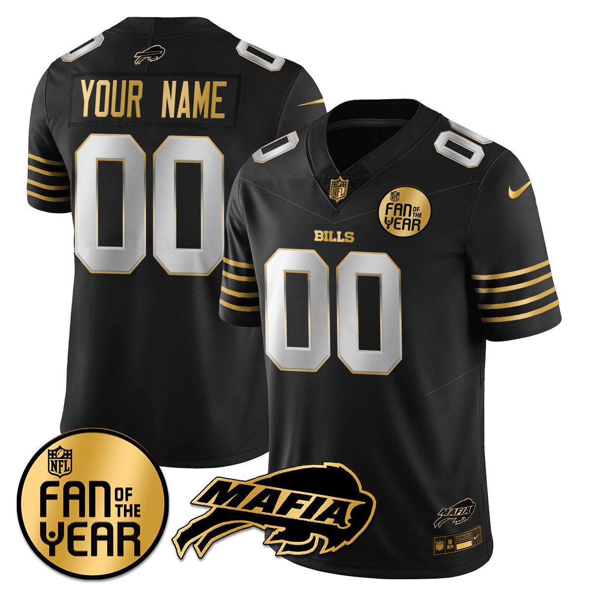 Buffalo Bills "Fan Of The Year" Custom Jersey - All Stitched