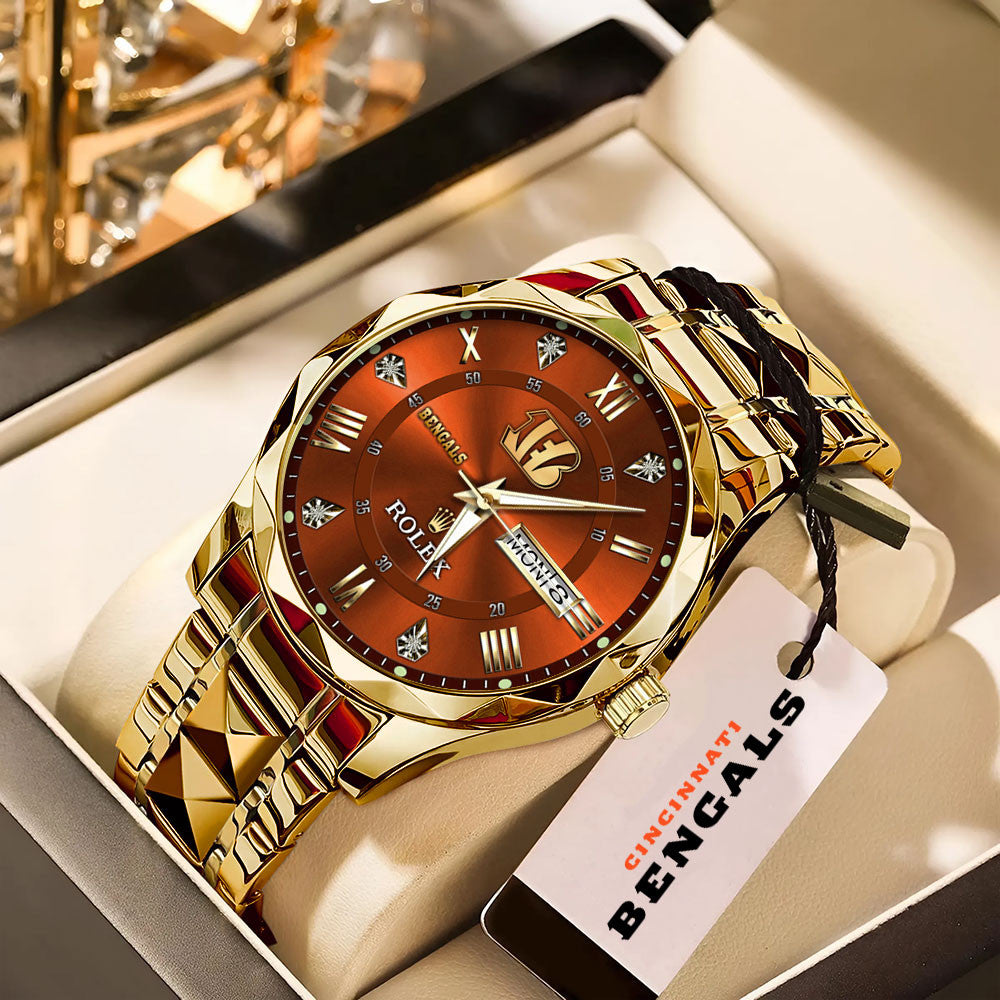 Cincinnati Bengals x Rolex Alloy Luxury Quartz Watch