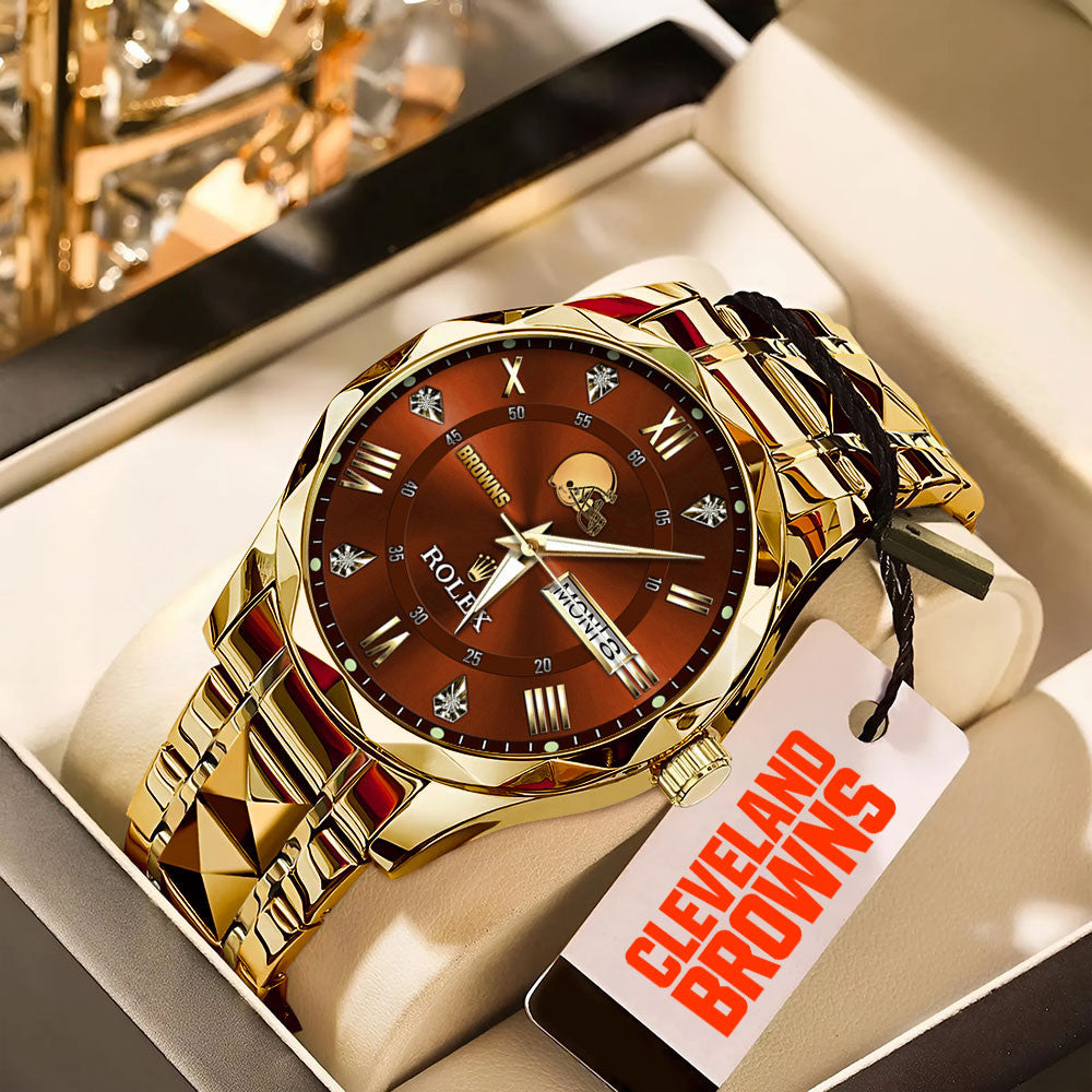 Cleveland Browns x Rolex Alloy Luxury Quartz Watch