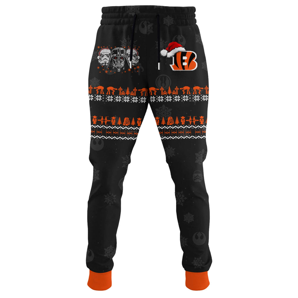 Unisex Bengals Merry Christmas The Force Edition Hoodie