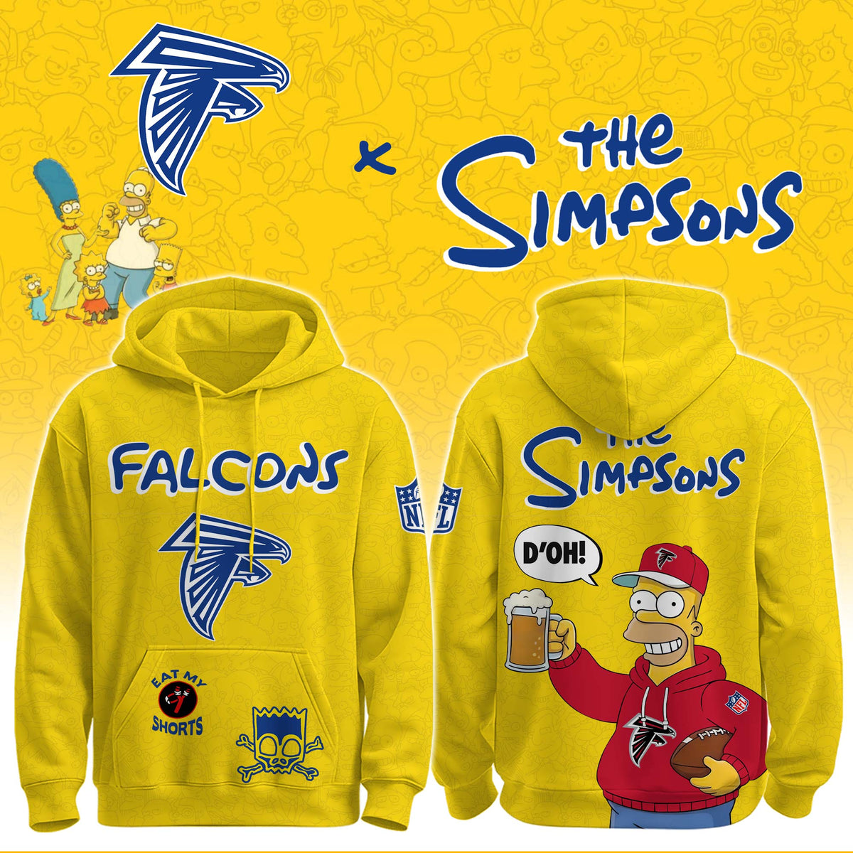 Falcons x The Simpsons Crossover Hoodie
