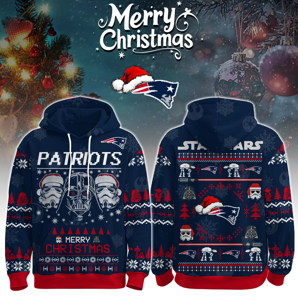 Unisex Patriots Merry Christmas The Force Edition Hoodie