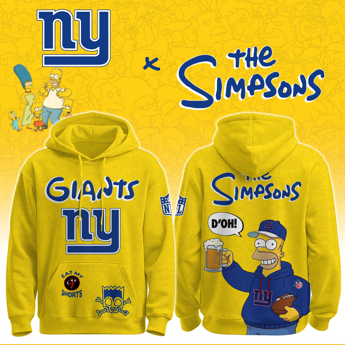 Giants x The Simpsons Crossover Hoodie