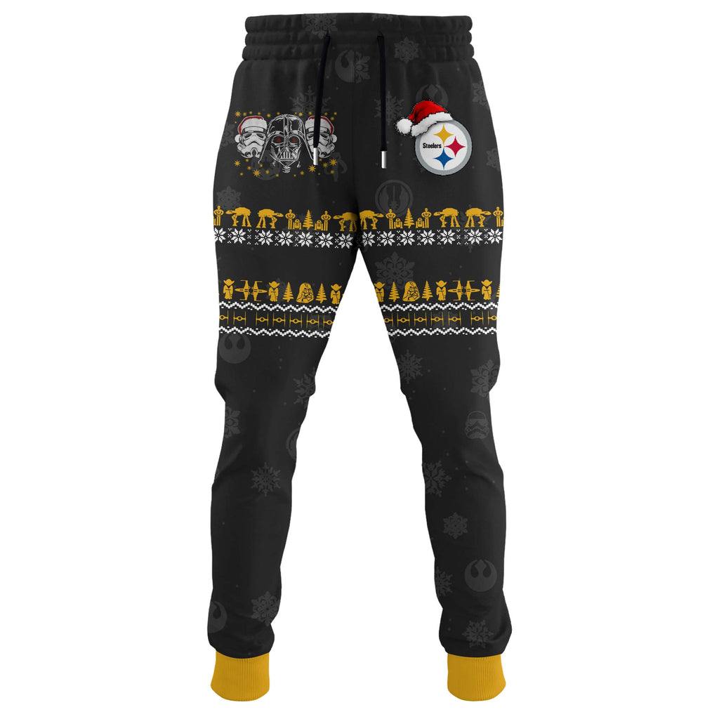 Unisex Steelers Merry Christmas The Force Edition Hoodie