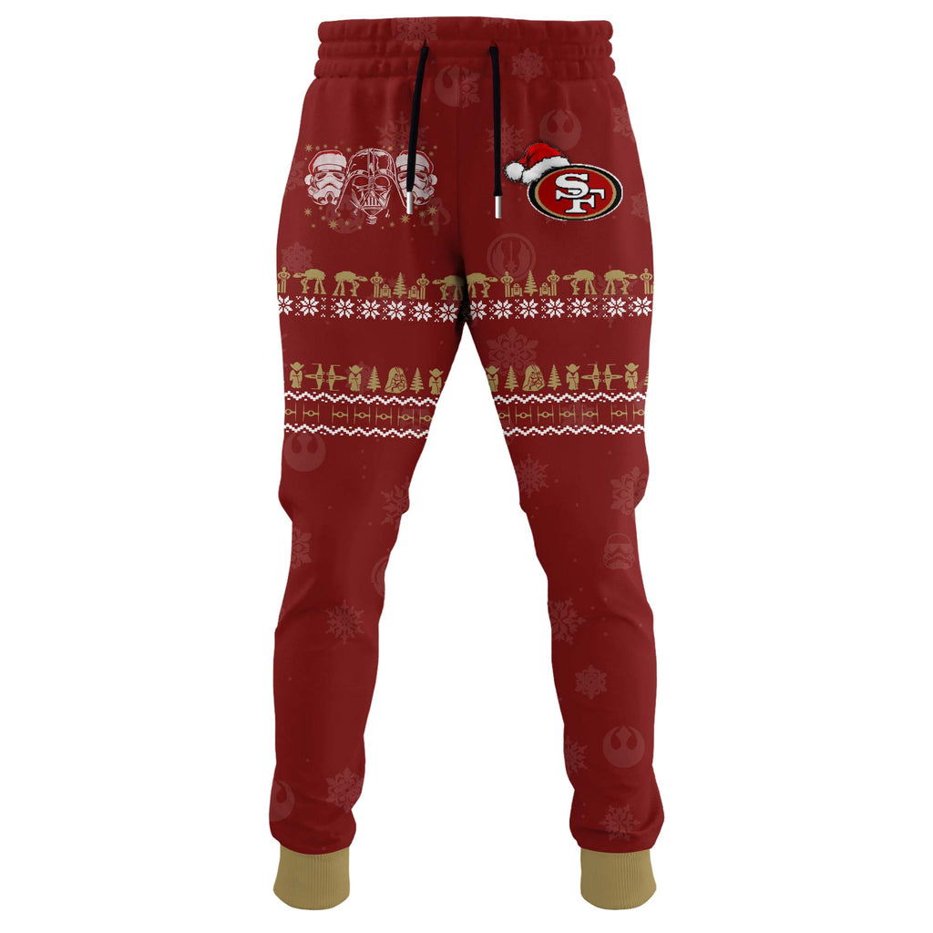 Unisex 49ers Merry Christmas The Force Edition Hoodie