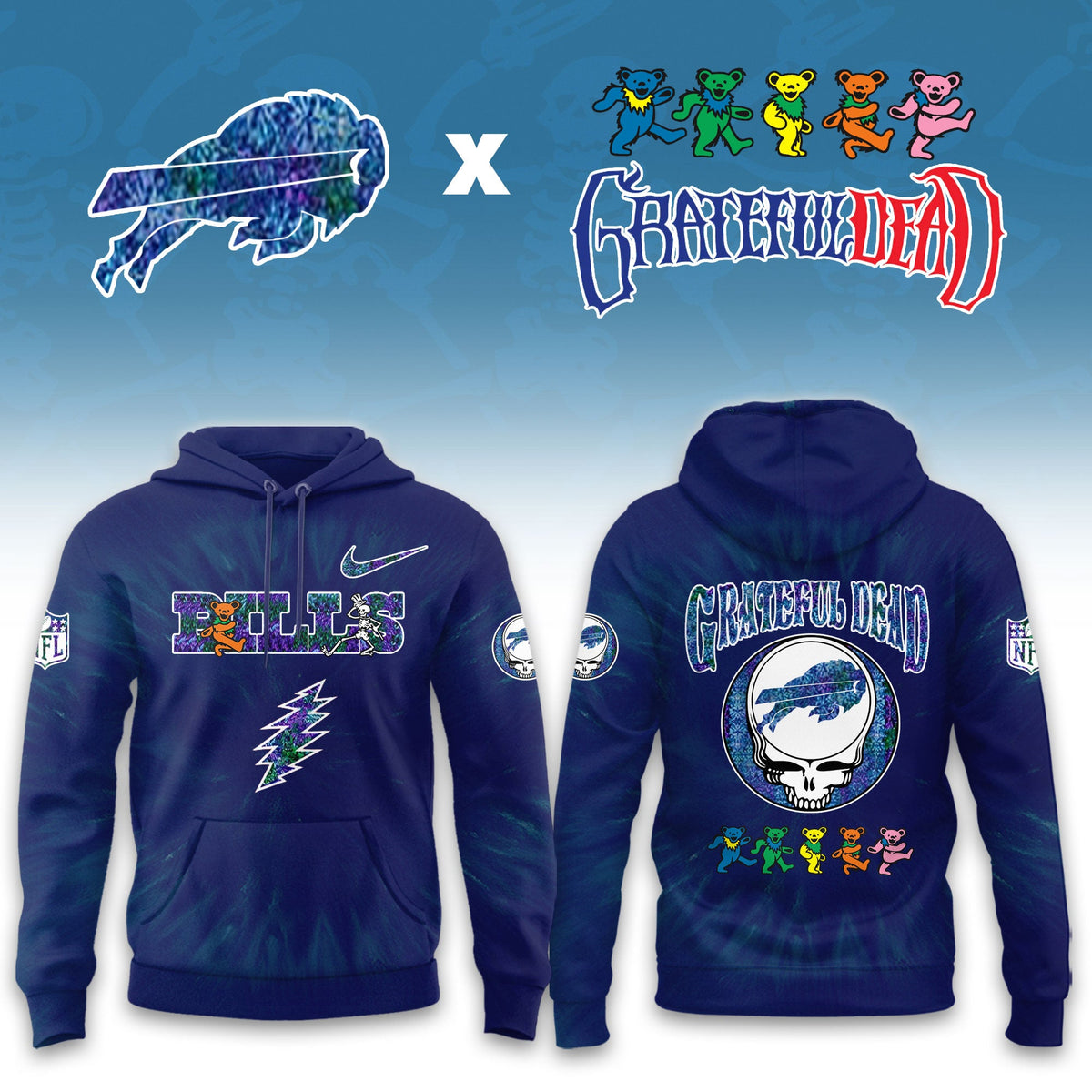 __Buffalo Bills Grateful Dead Limited Hoodie