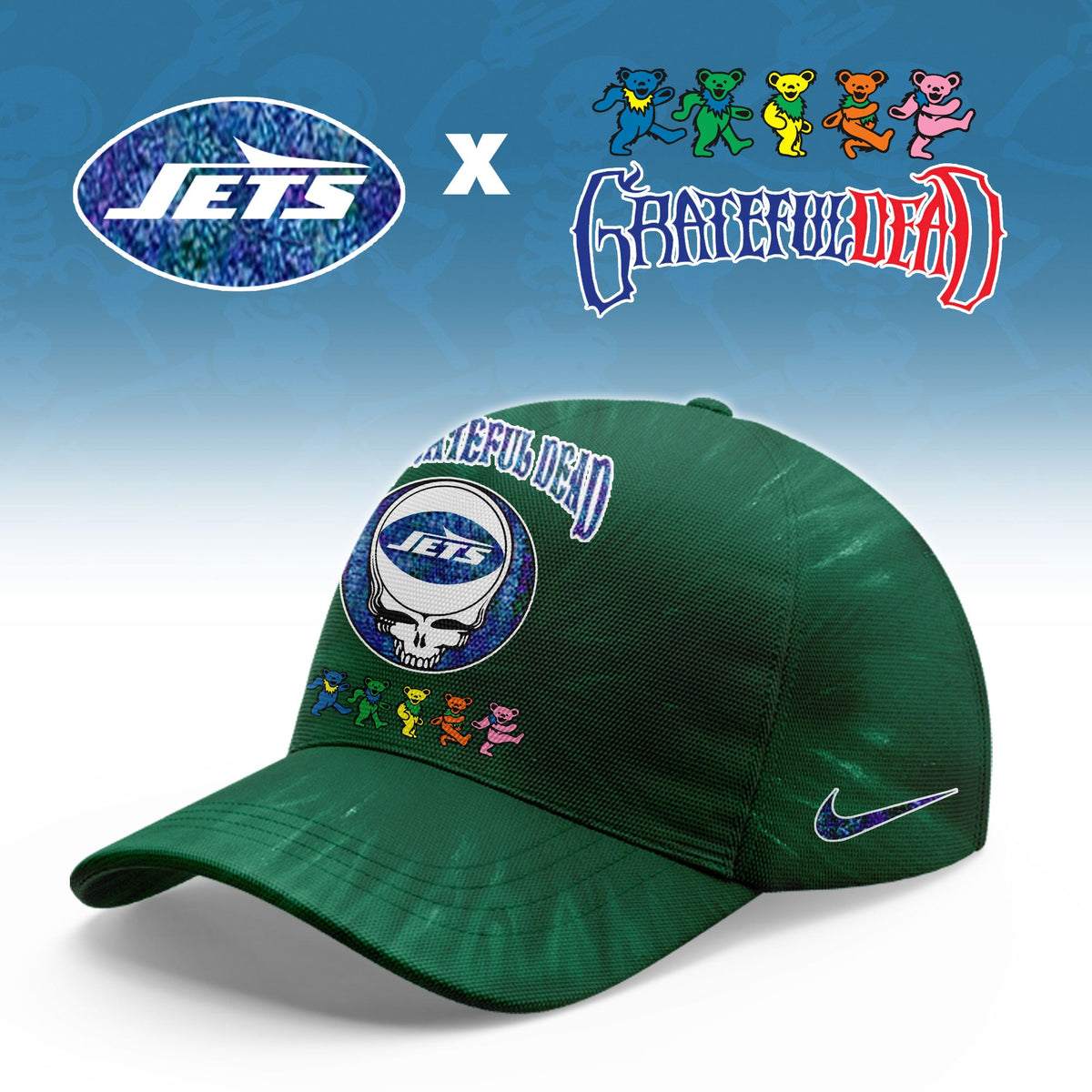 __New York Jets Grateful Dead Limited Hoodie