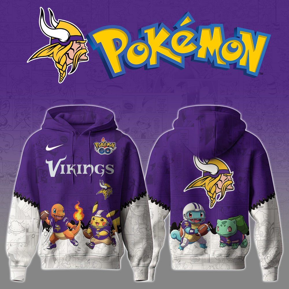 .MIN Vikings Special Pokemon Limited Edition Hoodie