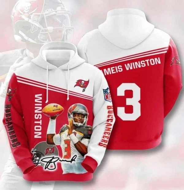 Sports American Football Nfl Tampa Bay Buccaneers Jameis Winston Usa Hoodie 3D