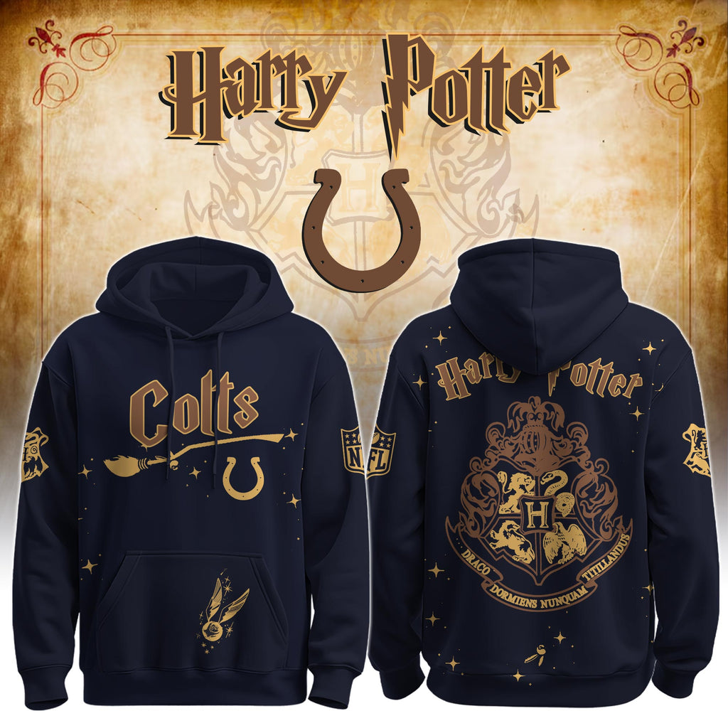 Unisex IND Colts x Hogwarts Enchanted Crossover Hoodie