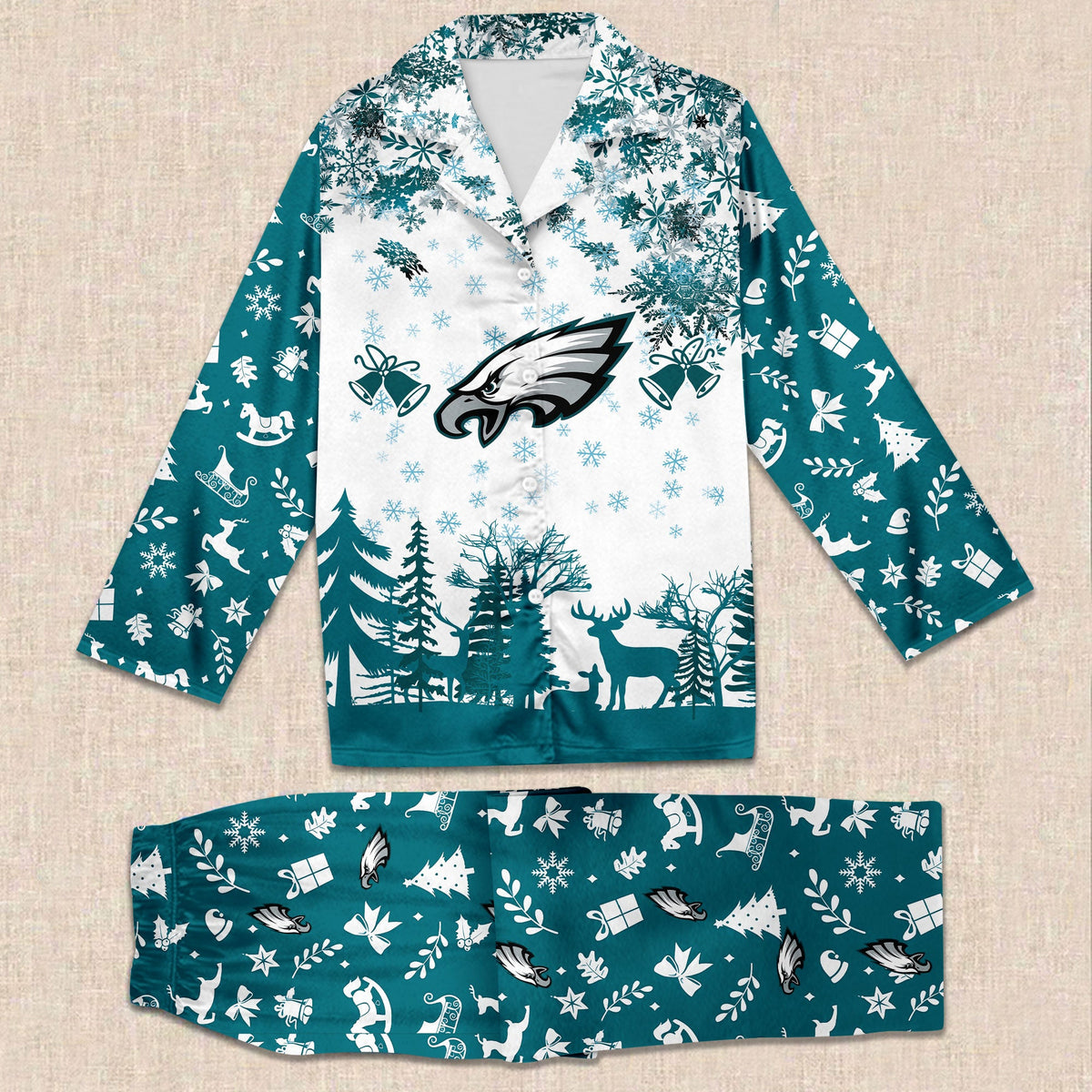 NFL Team Christmas Theme 3D Pajamas