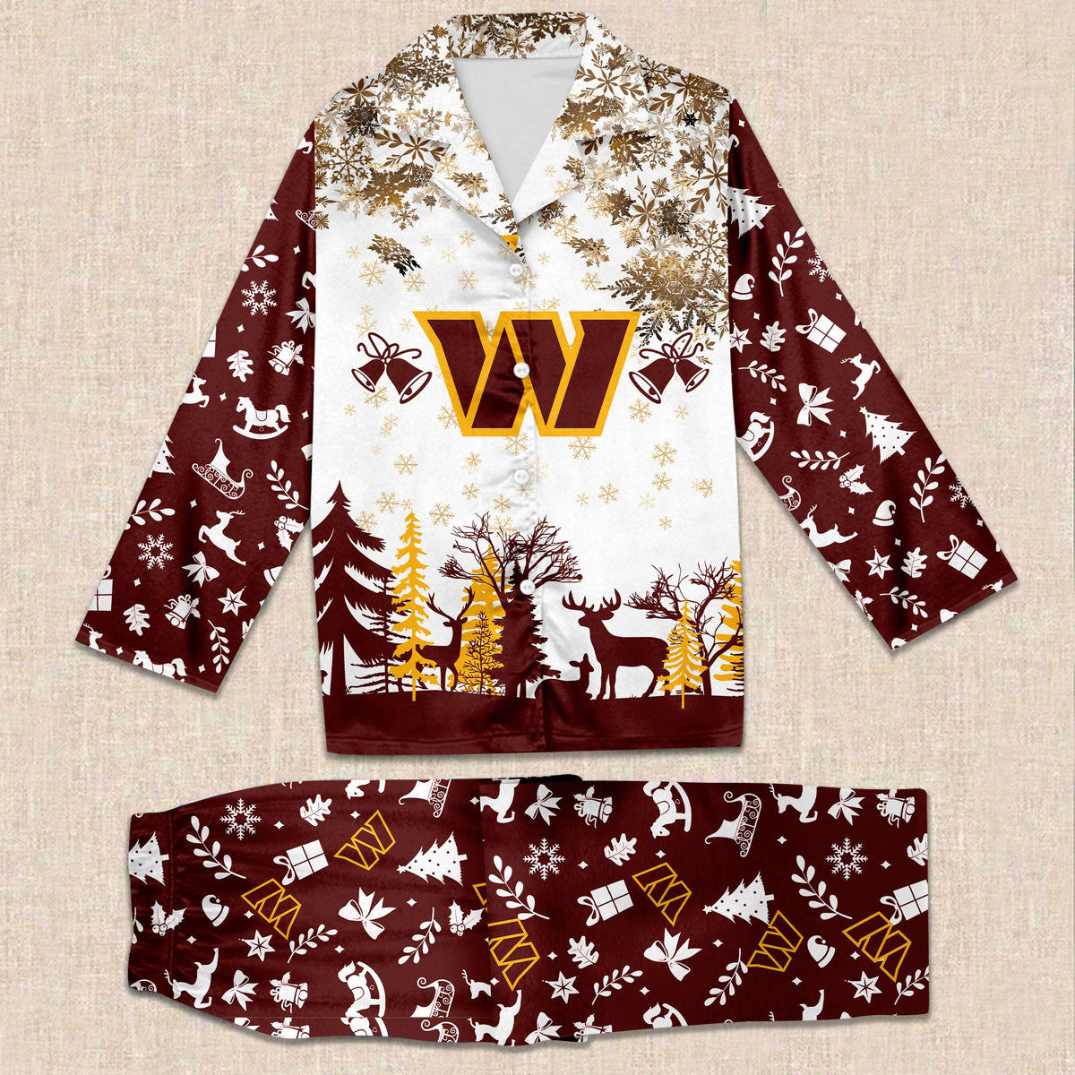 NFL Team Christmas Theme 3D Pajamas