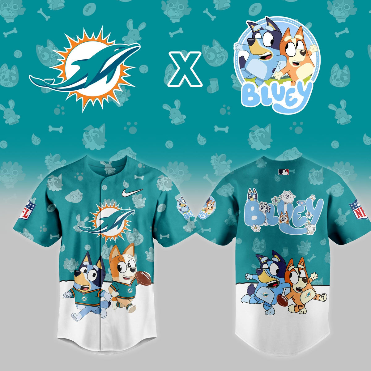 M.Dolphins x Bluey Night Limited Jersey