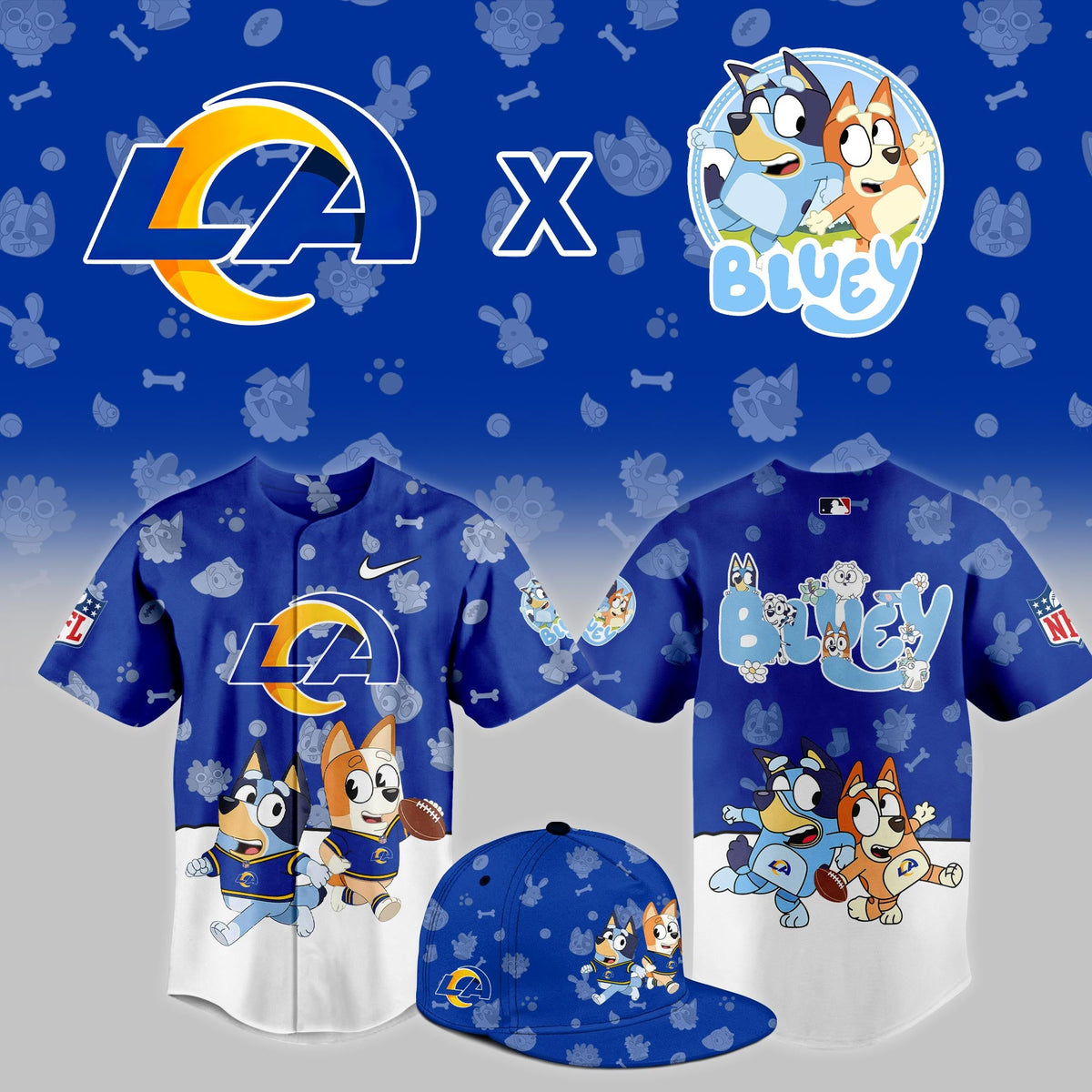 LA.Rams x Bluey Night Limited Jersey