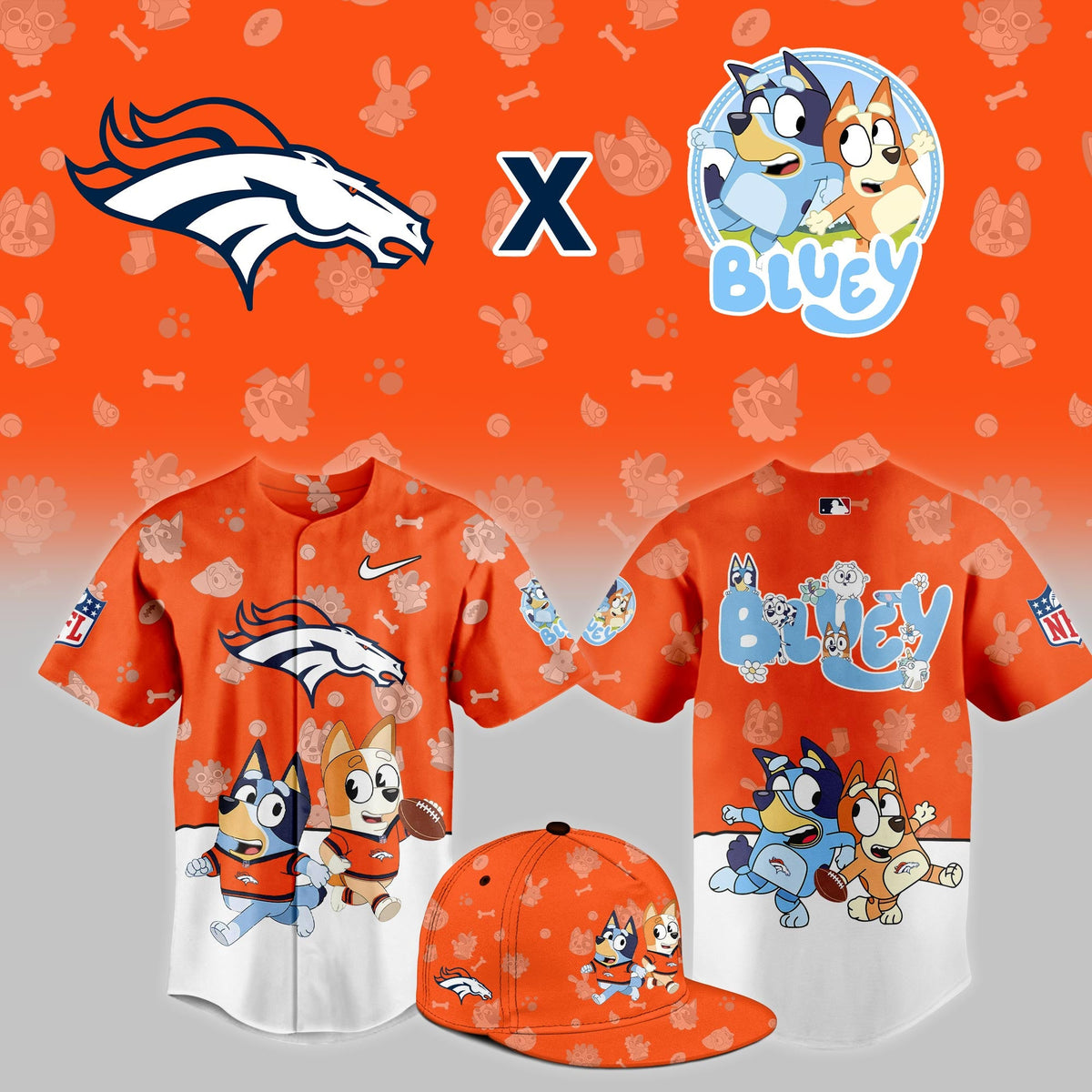 D.Broncos x Bluey Night Limited Jersey