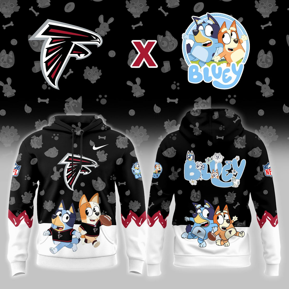 A.Falcons x Bluey Night Limited Hoodie