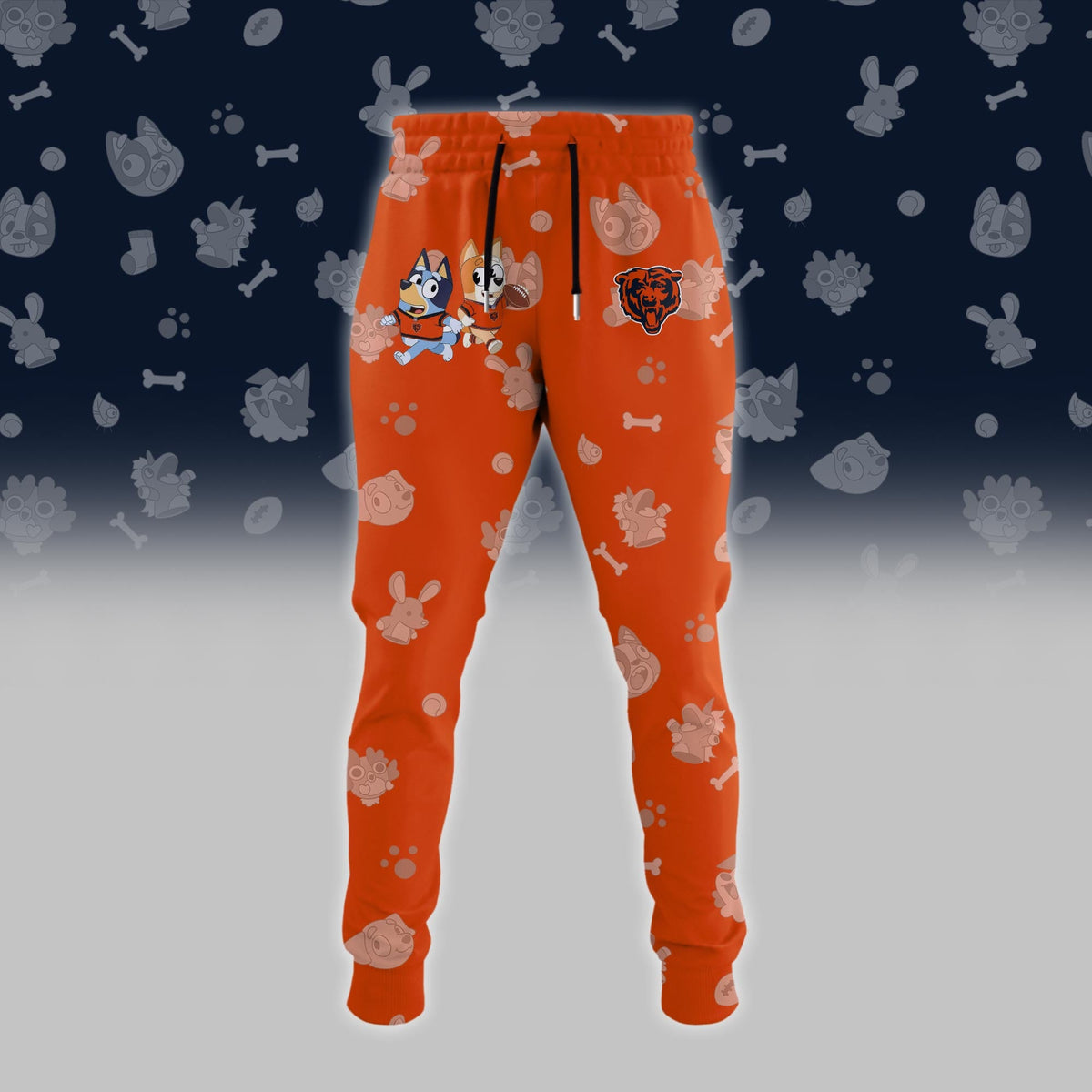 C.Bears x Bluey Night Limited Orange Hoodie
