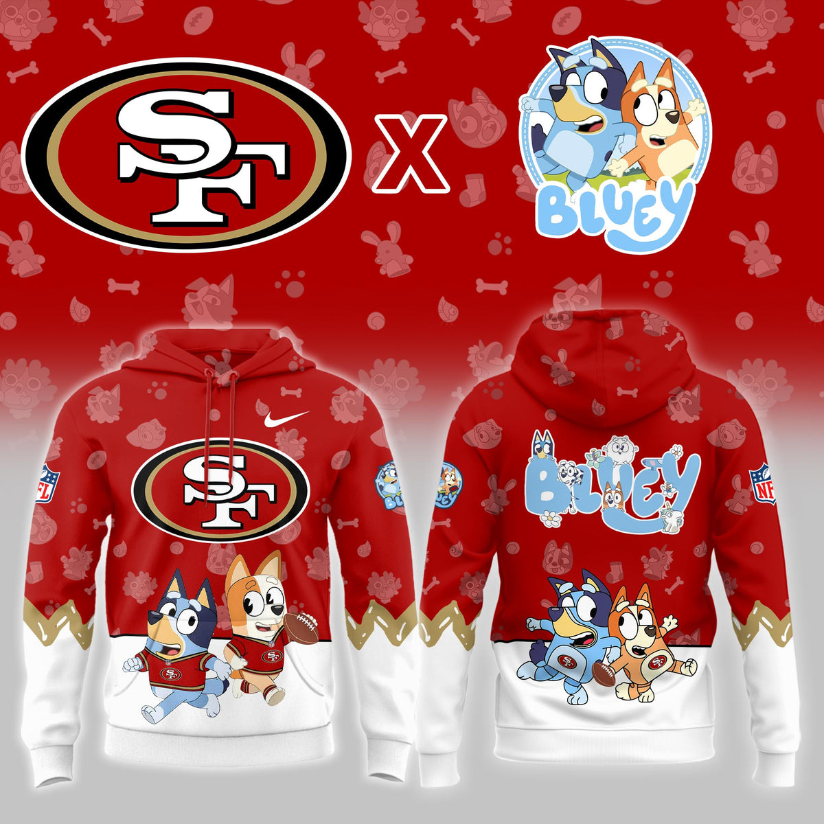 SF.49ers x Bluey Night Limited Hoodie